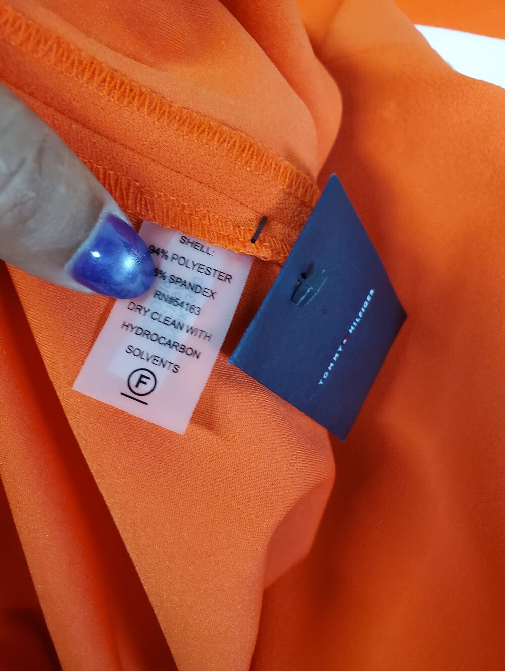 Office Siren Luxery Evening Wear Tommy Hilfiger Fitted Sheath Dress 8 Orange - Picture 7 of 8